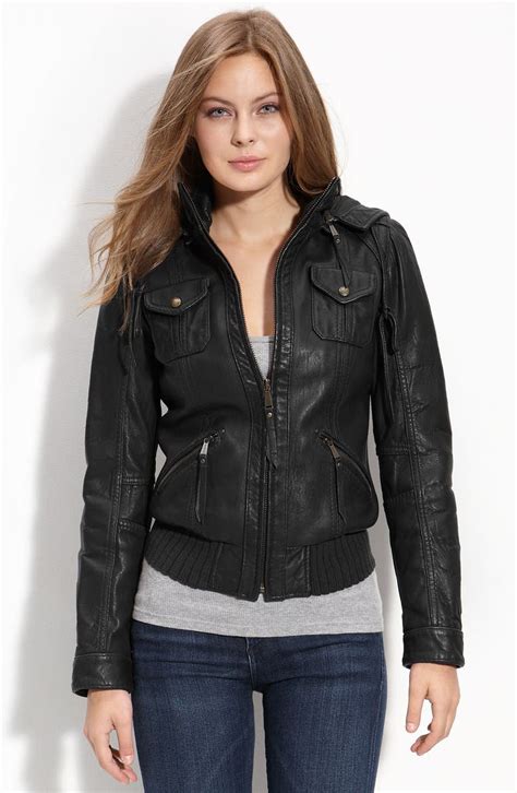 michael kors canada leather jacket|Michael Kors bomber jacket women's.